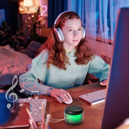 Rabalux - RGB Tafellamp met een luidspreker RGB/3W/3,7V 500mAh