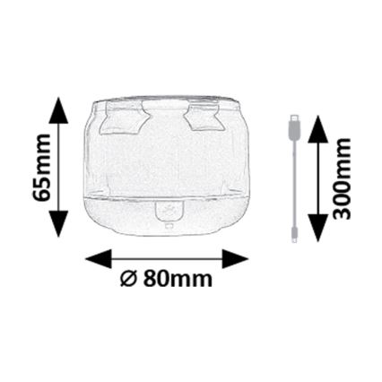 Rabalux - RGB Tafellamp met een luidspreker RGB/3W/3,7V 500mAh