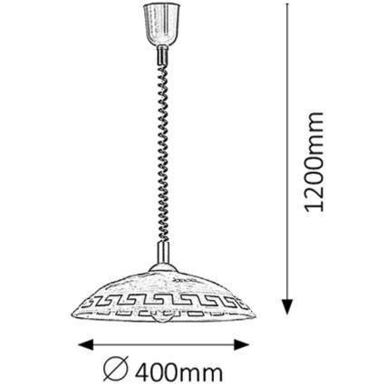 Rabalux - Hanglamp 1xE27/60W/230V