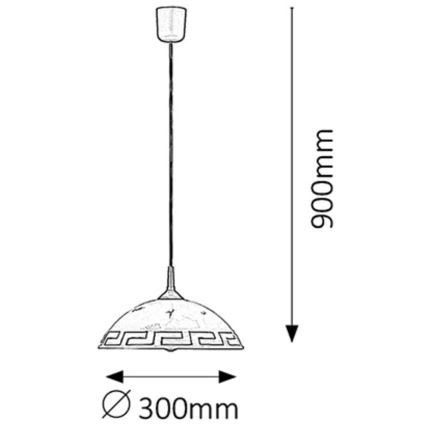 Rabalux - Hanglamp 1xE27/60W/230V