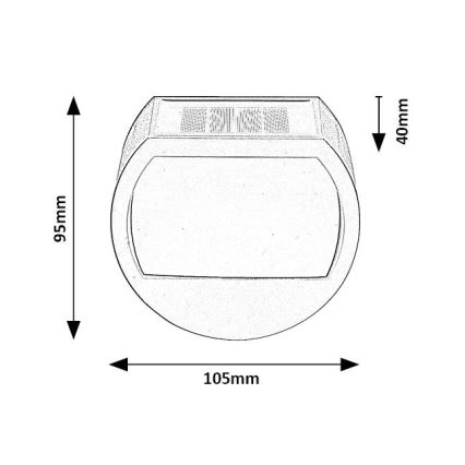 Rabalux - LED Solar lamp met sensor LED/0.5W/1.2V IP44