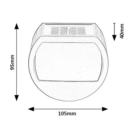 Rabalux - LED Solar lamp met sensor LED/0.5W/1.2V IP44