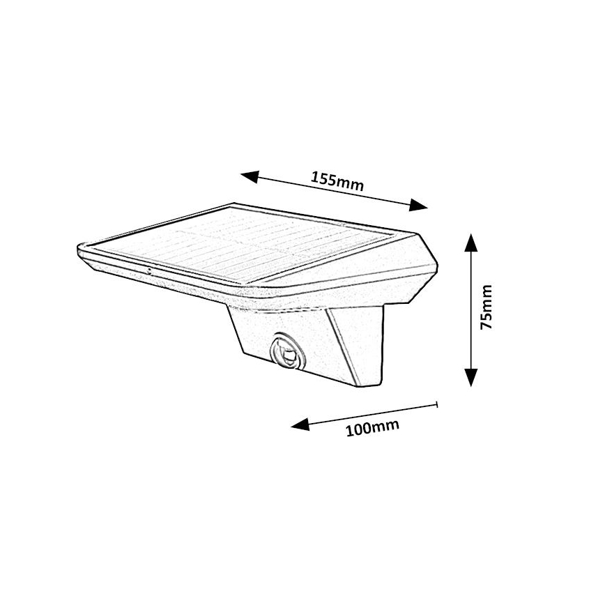 Rabalux - LED Solar lamp met sensor LED/10W/3.7V IP44