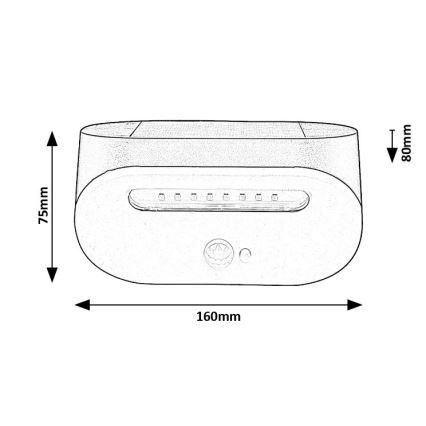 Rabalux - LED-lamp op zonne-energie met sensor LED/3,2W/3,7V IP44