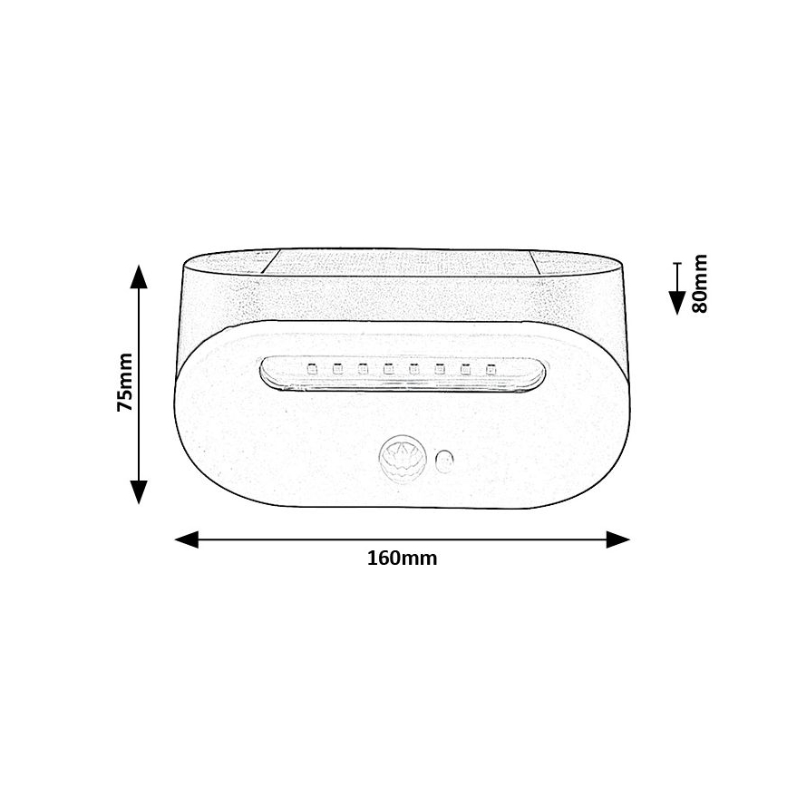 Rabalux - LED-lamp op zonne-energie met sensor LED/3,2W/3,7V IP44