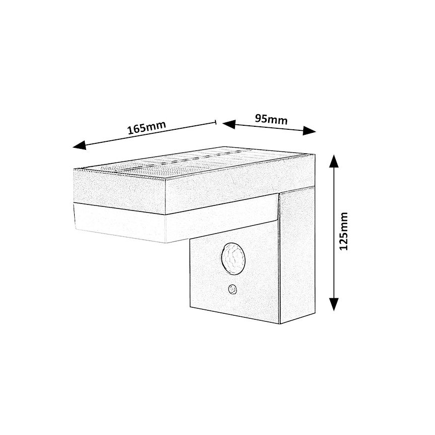 Rabalux - LED-lamp op zonne-energie met sensor LED/6W/3,7V IP44