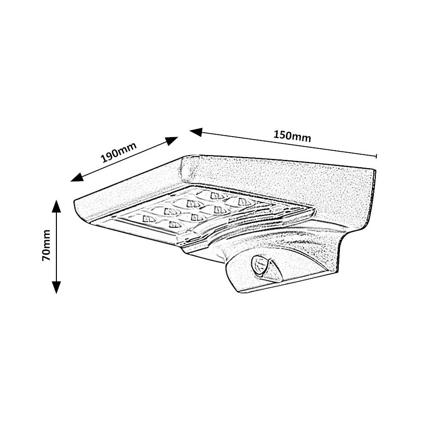 Rabalux - LED-lamp op zonne-energie met sensor LED/4W/3,7V IP44