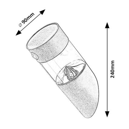 Rabalux - LED Solar lamp met sensor LED/1.5W/3.7V IP44