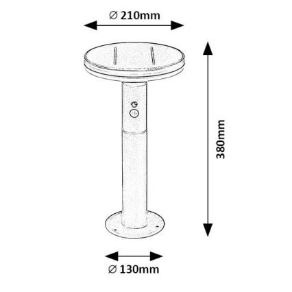 Rabalux - LED Solar lamp met sensor LED/10W/3.7V IP44