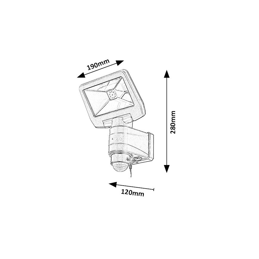 Rabalux - LED Solar schijnwerper met sensor LED/5W/3.7V IP44