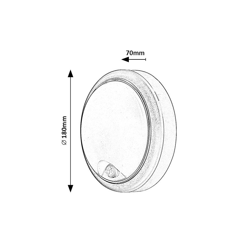 Rabalux - LED Buitenwandlamp met sensor LED/15W/230V IP54