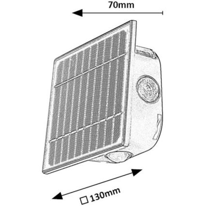 Rabalux - LED Dimbaar zonne- wandlamp LED/0,5W/3,7V 3000K/6000K IP54