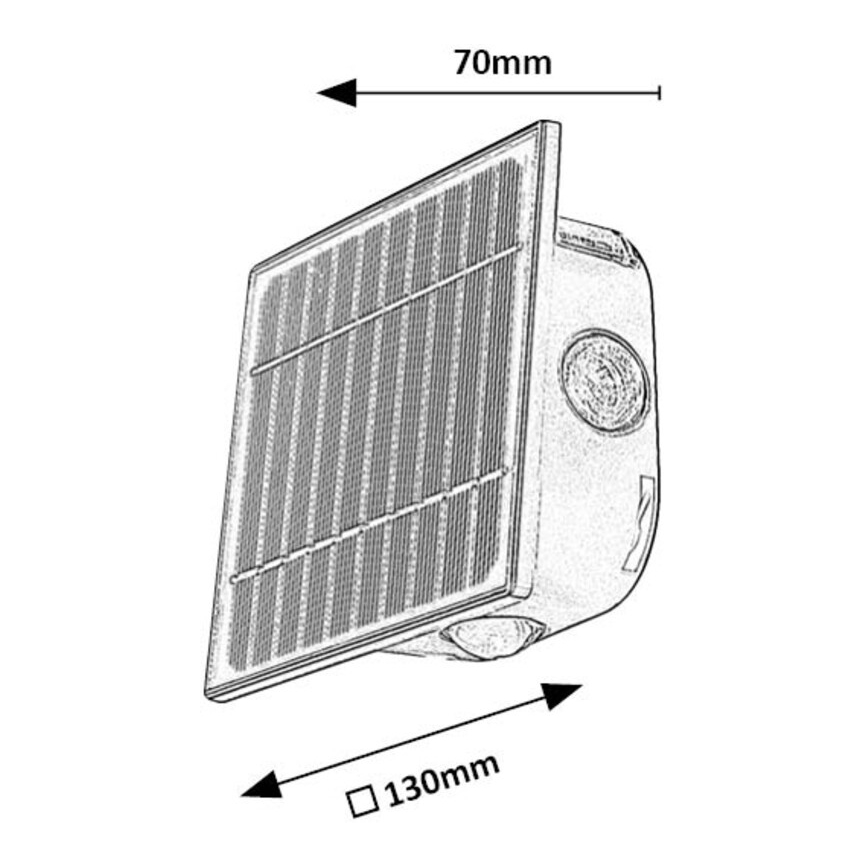 Rabalux - LED Dimbaar zonne- wandlamp LED/0,5W/3,7V 3000K/6000K IP54
