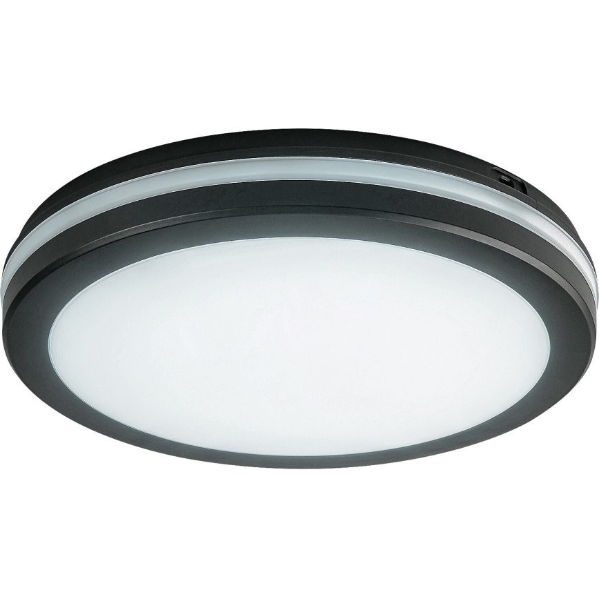Rabalux - LED plafondlamp voor badkamer LED/28W/230V 3000/4000/6500K IP54 zwart diameter 30 cm