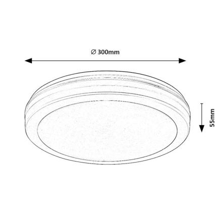 Rabalux - LED plafondlamp voor de badkamer LED/28W/230V 3000/4000/6500K IP54 wit Ø 30 cm