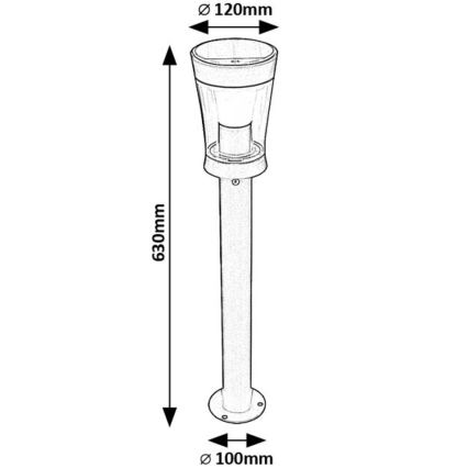 Rabalux - LED Solar lamp LED/3W/3,7V IP65 antraciet