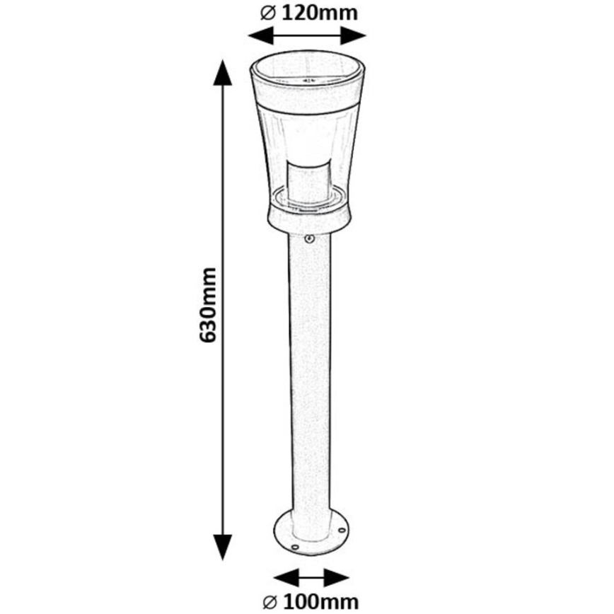 Rabalux - LED Solar lamp LED/3W/3,7V IP65 antraciet