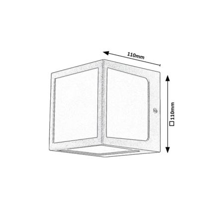 Rabalux - LED Wandlamp voor buiten LED/10W/230V IP54 antraciet