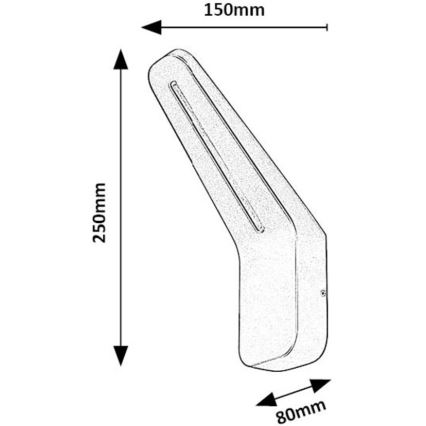 Rabalux - LED Wandlamp voor buiten LED/8W/230V IP54