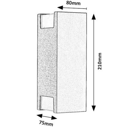 Rabalux - Wandlamp voor buiten 2xGU10/7W/230V IP44 zwart