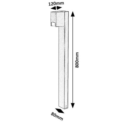 Rabalux - Buitenlamp 1xGU10/7W/230V IP44 zwart