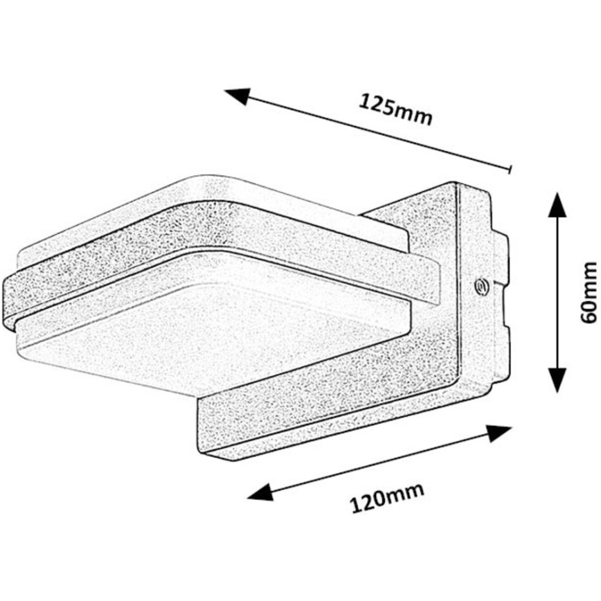 Rabalux - LED Wandlamp voor buiten LED/12W/230V IP44 zwart