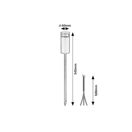 Rabalux - Buitenlamp 1xGU10/10W/230V IP54 54,5 cm antraciet