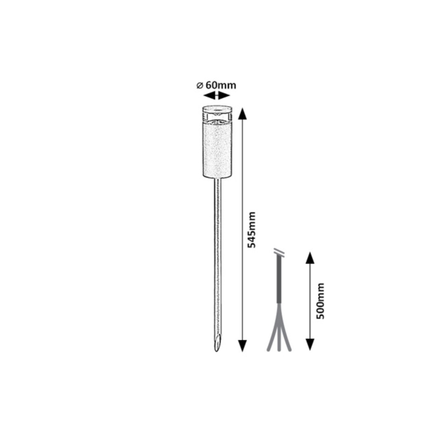 Rabalux - Buitenlamp 1xGU10/10W/230V IP54 54,5 cm antraciet