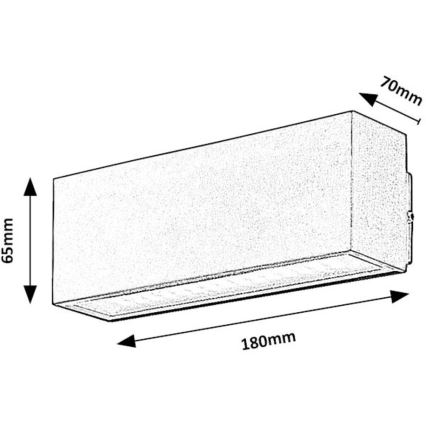 Rabalux - LED Wandlamp voor buiten LED/10W/230V IP54 zwart