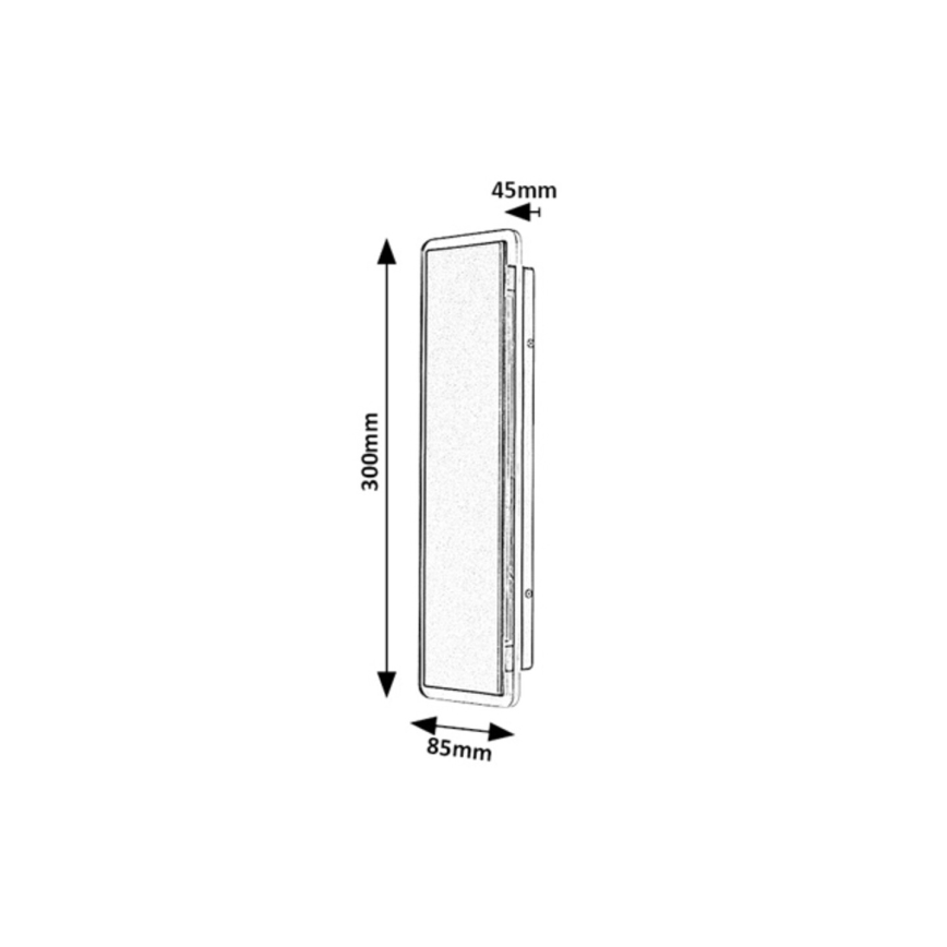 Rabalux - LED buitenwandlamp LED/18W/230V IP54 zwart