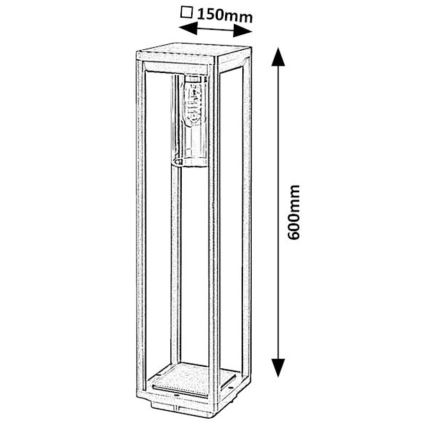 Rabalux - Buitenlamp 1xE27/15W/230V IP54 zwart