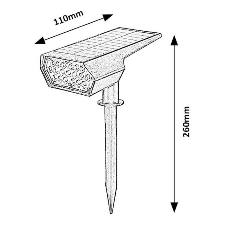 Rabalux - LED Solar lamp LED/0,5W/3,7V IP65 zwart