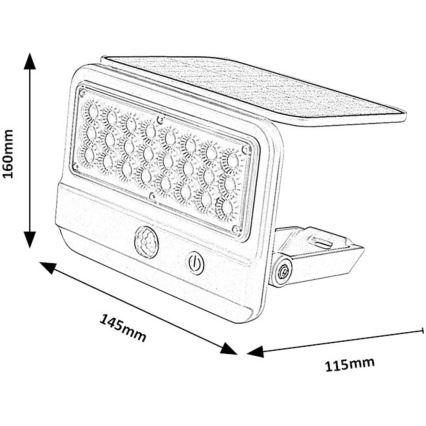 Rabalux - LED Solar wandlamp met sensor LED/7W/3,7V IP54 wit