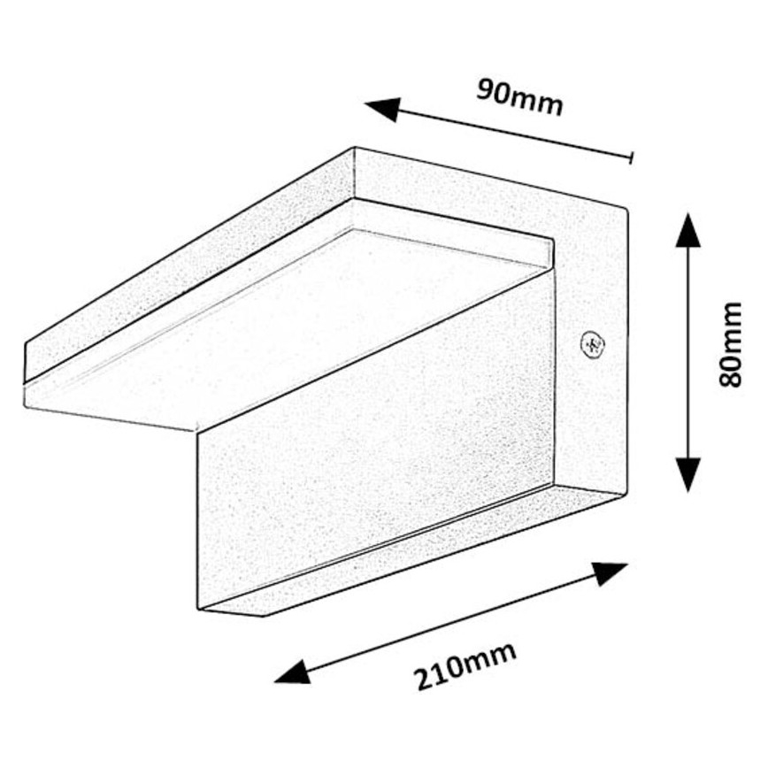 Rabalux - LED Wandlamp voor buiten LED/10W/230V IP54 zwart