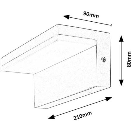 Rabalux - LED Wandlamp voor buiten LED/10W/230V IP54 wit