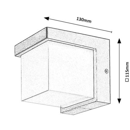 Rabalux - LED Wandlamp voor buiten LED/10W/230V IP54 zwart