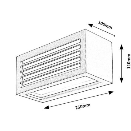 Rabalux - LED Wandlamp voor buiten LED/10W/230V IP54 zwart