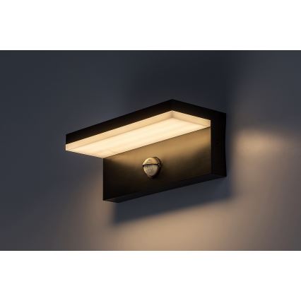 Rabalux - LED Wandlamp voor buiten met sensor LED/9W/230V 2700/4000/6500K IP54 zwart