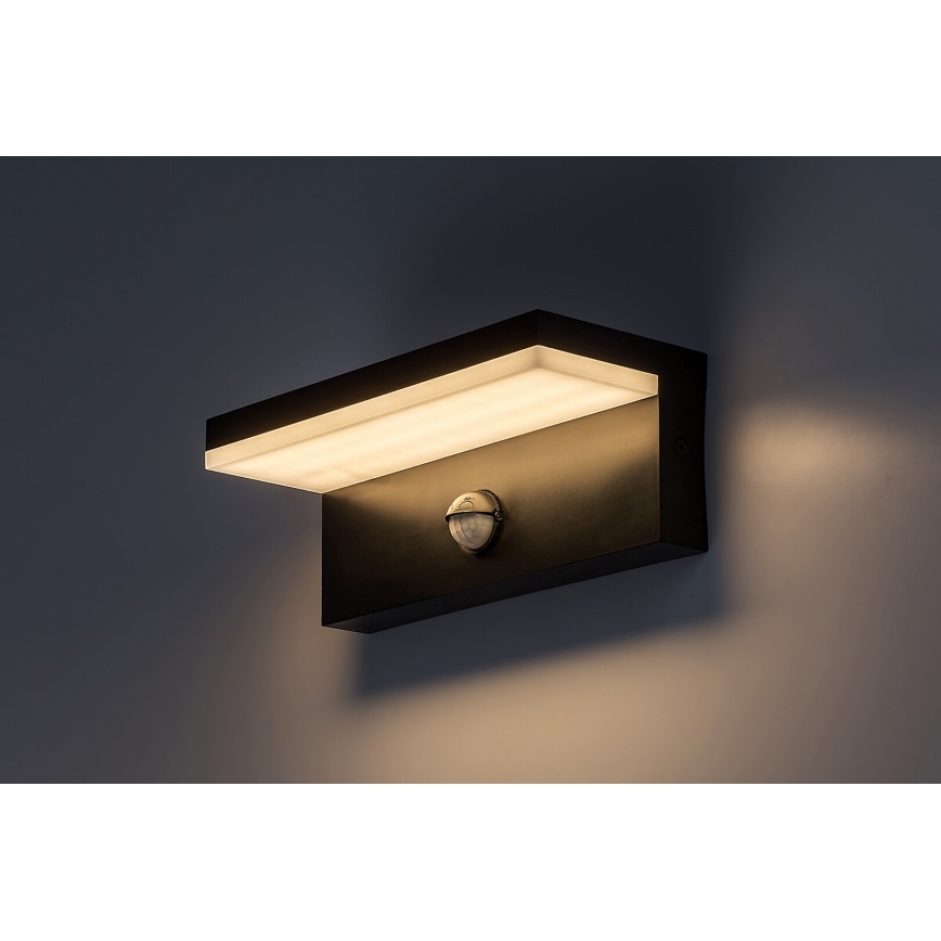 Rabalux - LED Wandlamp voor buiten met sensor LED/9W/230V 2700/4000/6500K IP54 zwart