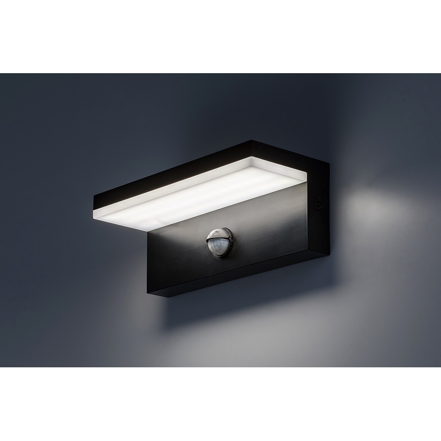 Rabalux - LED Wandlamp voor buiten met sensor LED/9W/230V 2700/4000/6500K IP54 zwart