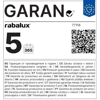 Rabalux - LED Wandlamp voor buiten met sensor LED/9W/230V 2700/4000/6500K IP54 wit