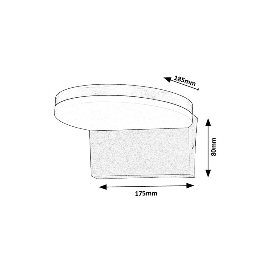 Rabalux - LED Wandlamp voor buiten LED/9W/230V 2700/4000/6500K IP54 zwart