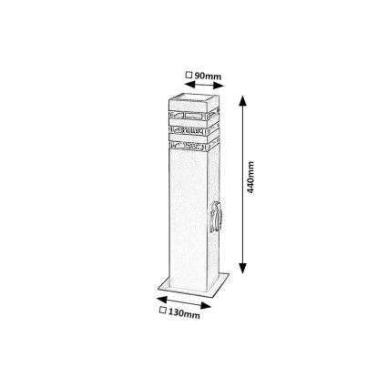 Rabalux - Buitenlamp met houder 1xE27/12W/230V IP44