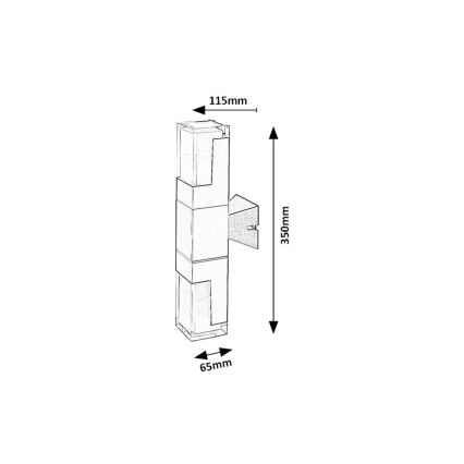 Rabalux - LED Buitenwandlamp LED/12W/230V 2700/4000/6000K IP54