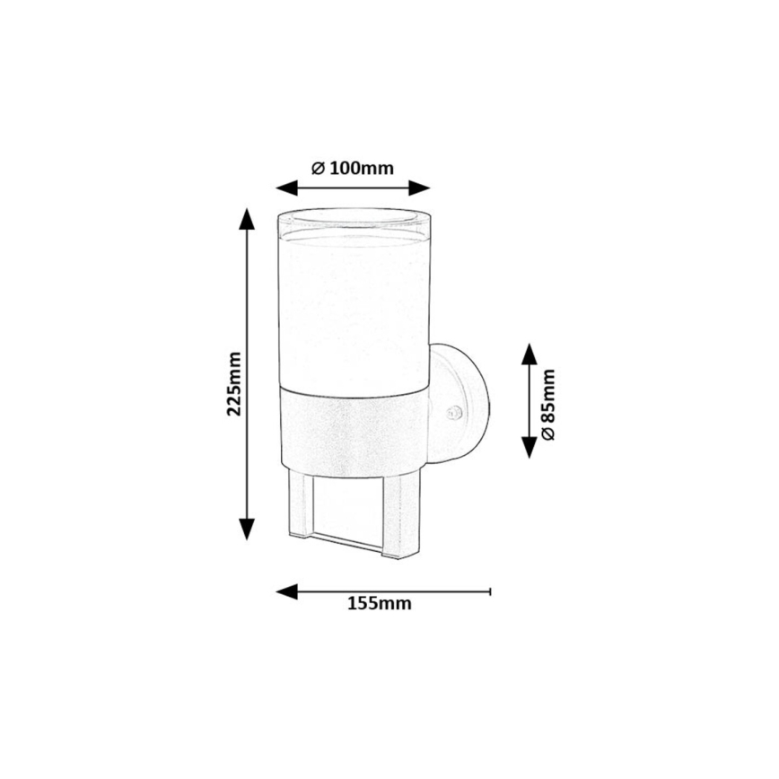 Rabalux - LED Wandlamp voor buiten LED/12W/230V IP44