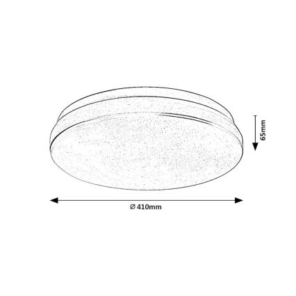 Rabalux - LED-plafondlamp voor de badkamer LED/36W/230V 3000/4000/6000K IP44 Ø 41 cm
