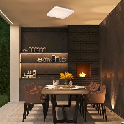 Rabalux - LED plafondlamp voor badkamer LED/36W/230V, instelbare kleurtemperatuur 3000/4000/6000K, IP44, 41x41 cm