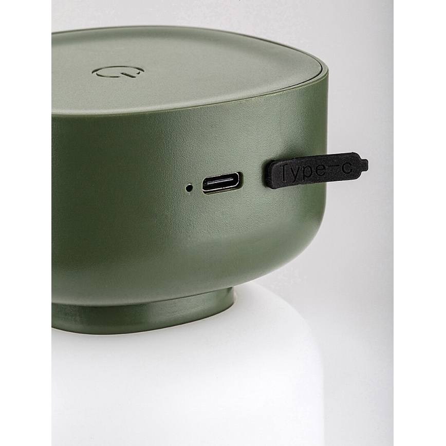 Rabalux - LED Buiten dimbare touch oplaadbare tafellamp LED/3W/5V IP44 groen
