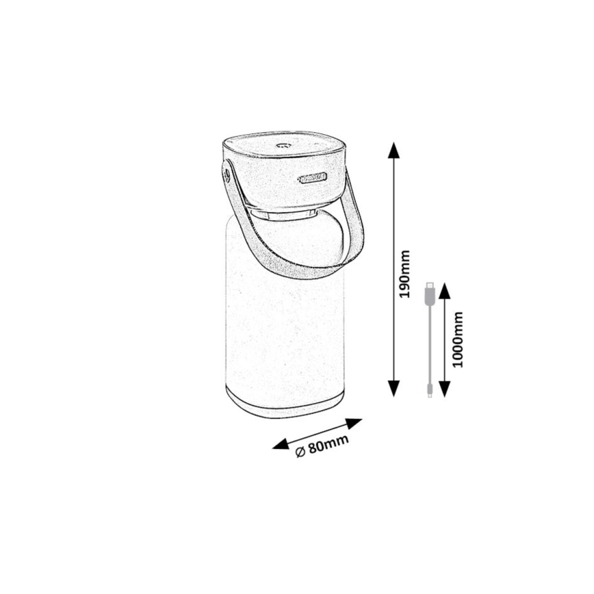 Rabalux - LED Buiten dimbare touch oplaadbare tafellamp LED/3W/5V IP44 groen