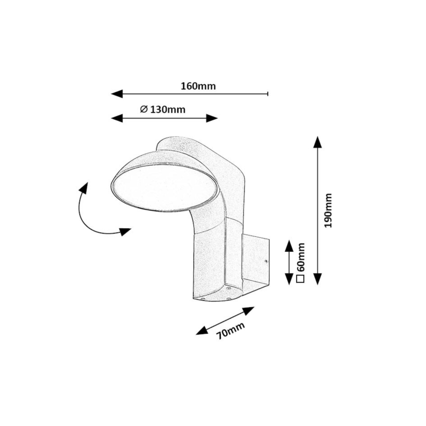 Rabalux - LED Wandlamp voor buiten LED/12W/230V IP54